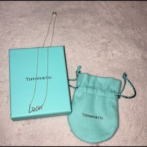 Tiffany LOVE pendant necklace on a 16” chain